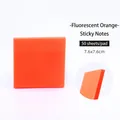 Notes autocollantes carrées orange fluo 7,6x7,6cm bloc 50 feuilles pour bureau - 50 Feuilles/Paquet (PET 7.6x7.6cm) / Orange Néon