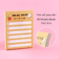 Lindo bloc de notas adhesivas amarillo de dibujos animados 10x7.6cm 50 hojas - Estilo For all you do / 50 Hojas