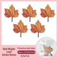 Realistische Haftnotizen in Form eines Ahornblatts, 50 Blatt pro Packung, 8,5x7cm. - 8.5x7cm (ai-50 Stück/Packung) / Rotes Blatt