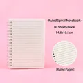 Minimalistisches A6 Spiralnotizbuch mit mattiertem Einband und 80 linierten Blättern - Liniert / 80 Stück/Packung