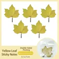 Gelbe Haftnotizen in Ahornblattform 50 Blatt doppelseitig bedruckt 8,5x7cm Größe - 8.5x7cm (ai-50 Stück/Packung) / Gelbes Blatt