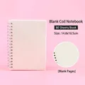 Minimalistisches A6-Spiralnotizbuch mit mattiertem Einband und 80 Blankoseiten. - Blanko-Stil / 80 Stück/Packung