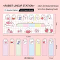 Autocollants d'index de lapin mignon pour scrapbooking et notes - 120 Pièces/Paquet / Motif Lapin