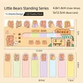 Lot de notes autocollantes index petit ours mignon avec 8 motifs pour écoliers - 120 Pièces/Paquet / Motif Ours
