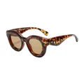 Stylish oversized round tortoiseshell sunglasses with brown lenses for classic retro appeal - Tortoise Shell Frame