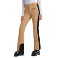 Professionele slim fit kaki ski-broek voor dames met contrasterende zwarte strepen - Khaki Gemengd Zwart