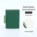 Petit carnet à spirales A7 vert foncé avec 60 pages lignées et reliure plastique - Vert Foncé (Cahier à Spirale) / 60 Cartes