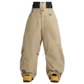Loose beige wide-leg ski pants with high windproof waistband for men and women - XS / Bottoms / Khaki