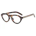 Lunettes de soleil vintage œil de chat ovales en écaille avec accents dorés chic - Monture à Motifs