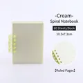 Carnet à spirales A7 jaune pâle avec 60 feuilles lignées, mini journal de 10,3x7,3 cm - Beige (Cahier à Spirale) / 60 Cartes