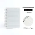 Compact frosted PP spiral notebook with 80 horizontal lined sheets, 11.5x8.3cm size - C7 Lined Style / 80 Pieces/Pack