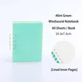 Petit carnet à spirales A7 vert menthe, 60 pages lignées, format de poche 10,3x7,3cm - Vert Menthe (Cahier à Spirale) / 60 Cartes