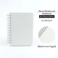 Minimalist mini spiral notebook with frosted white PP cover and 80 blank inner pages - C7 Blank Style / 80 Pieces/Pack