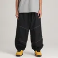 Lockere schwarze wasserdichte winddichte Skihose mit reflektierenden Paspeln Winter - XS / Unterteile / Schwarz