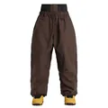 Professional brown waterproof windproof outdoor ski pants with adjustable drawstring waist - XS / Bottoms / Dark Coffee