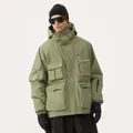Veste de ski professionnelle pour homme vert olive avec poches multiples et coupe-vent - S / Hauts / Vert Militaire
