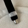 Detailed view of a vintage silver crown lace ring with sparkling diamond-like accents - Retro Crown Rhinestone Style (Style 28 Ring) / Silver