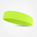 Neon yellow elastic sports headband with moisture-wicking fabric for running and fitness - Single Piece / Neon Yellow
