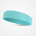 Professional elastic cyan sports headband for running and fitness yoga sweat absorption - Single Piece / Sky Blue
