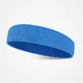 High-elastic bright blue athletic sweatband for professional running and fitness yoga - Single Piece / Sapphire Blue
