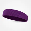 Professional deep purple elastic sports headband for running and yoga fitness workout - Single Piece / Deep Purple