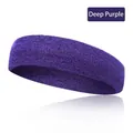 Soft elastic dark purple sports headband for running, yoga, and fitness workouts - Single Piece / Violet