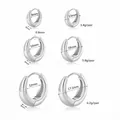 Dimension guide for chunky silver waterdrop hoop earrings in durable titanium steel - Inner Diameter 8mm / Steel