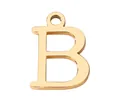 Colgante letra B de acero inoxidable dorado para bisutería DIY - Letra B / Plateado