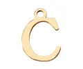 Colgante letra C de acero inoxidable dorado para bisutería DIY - Letra C / Plateado
