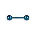 Orecchino a bilanciere minimalista in acciaio inossidabile blu con doppie sfere - Blu