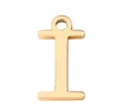 Ciondolo a lettera I in acciaio inossidabile dorato lucido per creazione gioielli DIY - Lettera I / Argento