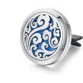 316L stainless steel car aroma diffuser vent clip with blue pad and cloud design - Lucky Cloud / Vent Clip Only / Steel