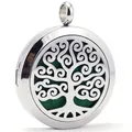 Colgante difusor de aromaterapia de acero inoxidable árbol de la vida y fieltro verde - Árbol de la Vida 105