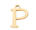 Ciondolo a forma di lettera P in acciaio inossidabile dorato per gioielli DIY - Lettera P / Argento