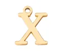 Ciondolo a forma di lettera X in acciaio inossidabile dorato per gioielli fai da te - Lettera X / Argento