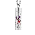 Collar difusore de acero inoxidable con diseño de corazón calado - Estilo Corazón Calado LOVE (CK-CG6) / Solo Colgante