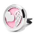 316L stainless steel car aromatherapy vent clip featuring heart and wing hollow design - Heart and Wings / Vent Clip Only / Steel