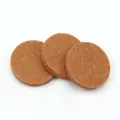 Set di tre cuscinetti circolari in feltro marrone per ciondoli per oli essenziali - Confezione da 1 Pezzo (Diametro 17.5mm) / Caffè