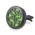 Black vacuum-plated car aroma diffuser clip with 30mm tree of life cutout design - Tree 2 / Vent Clip Only / Black