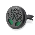 316L stainless steel car aromatherapy vent clip featuring a black tree of life pattern - Tree of Life 3 / Vent Clip Only / Black
