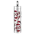 Collar difusor de aromaterapia de acero inoxidable con colgante rosa y núcleo rojo - Estilo de Rosa Calada con Núcleo Rojo (CK-CG13) / Solo Colgante