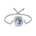 25mm stainless steel aromatherapy diffuser bracelet with blue pad and adjustable slide clasp - Fairy (13)