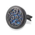 Black 30mm car vent aromatherapy clip with blue felt insert and cloud cutout pattern - Lucky Cloud / Vent Clip Only / Black