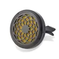 Black electroplated car vent clip diffuser with 30mm hollow floral design - Sunflower / Vent Clip Only / Black