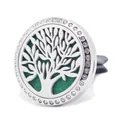 Silver tree of life car vent clip diffuser with rhinestones 30mm stainless steel - Tree of Life (01)