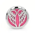 38mm stainless steel car aromatherapy clip with angel wings design and pink felt pad - Double-layer Base / 05 Angel Guardian Wings