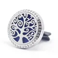 30mm stainless steel car vent locket diffuser with tree of life design and rhinestones - 05