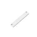 Colgante de barra de acero inoxidable pulido con dos agujeros para grabado, 35x6mm - Color acero