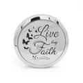 Premium 38mm stainless steel car aromatherapy vent clip with Live by Faith script - Single-layer Base / 11 live by faith