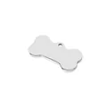 Mirror polished bone-shaped stainless steel dog tag for DIY custom name engraving - Steel